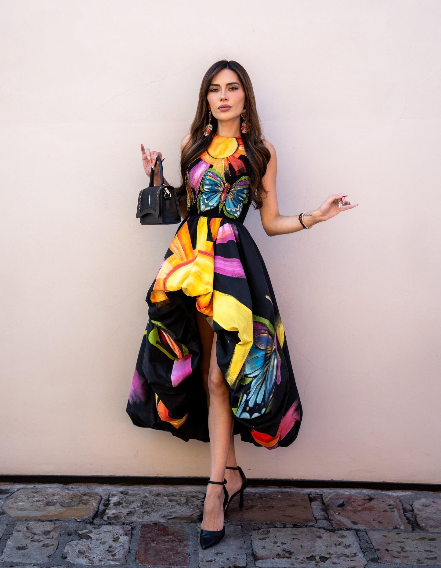 Vestido Globo Mariposas